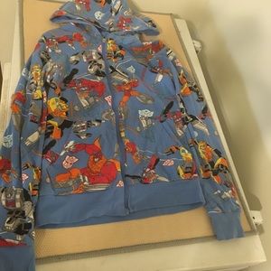 Transformers Reversible Zip Up Sweatshirt Size XS